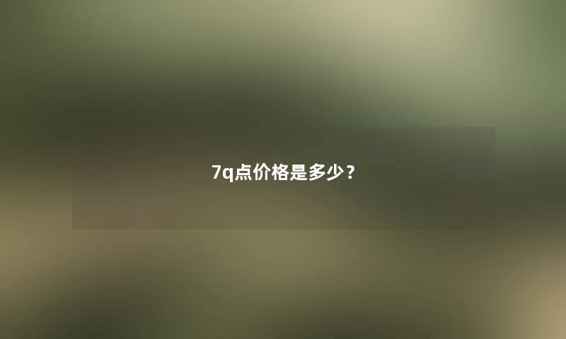 7q点价格是多少？
