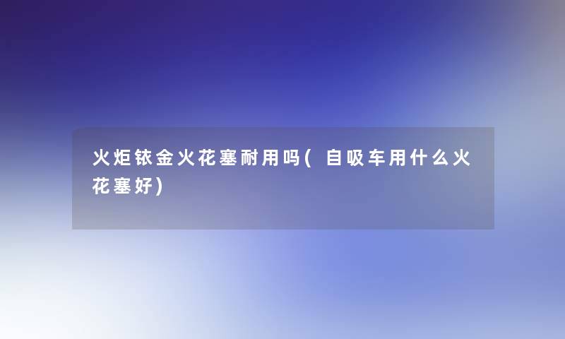 火炬铱金火花塞耐用吗(自吸车用什么火花塞好)