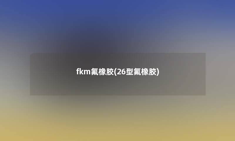 fkm氟橡胶(26型氟橡胶)