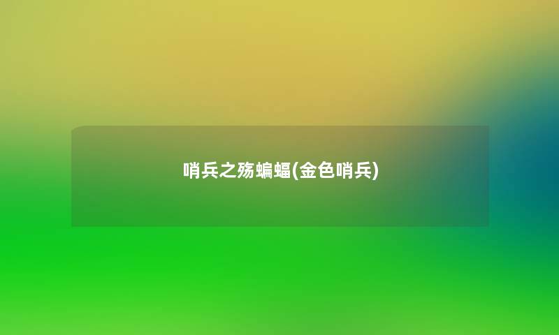 哨兵之殇蝙蝠(金色哨兵)