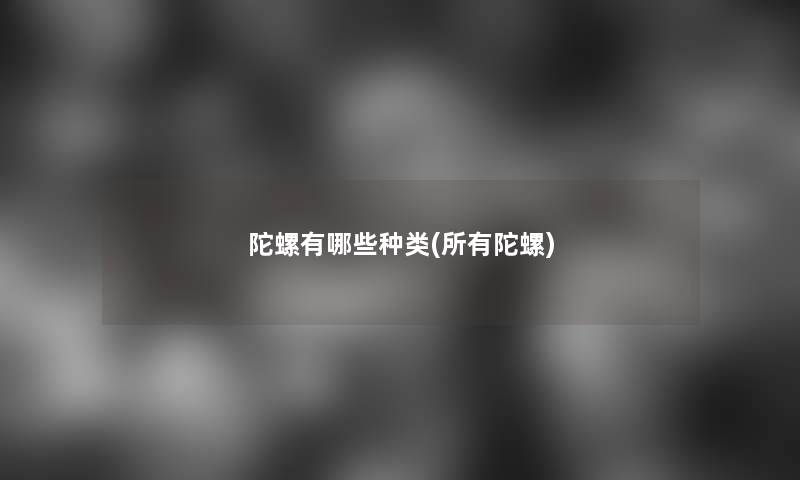 陀螺有哪些种类(所有陀螺)
