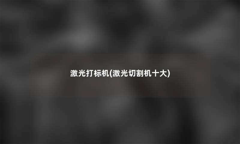 激光打标机(激光切割机一些)